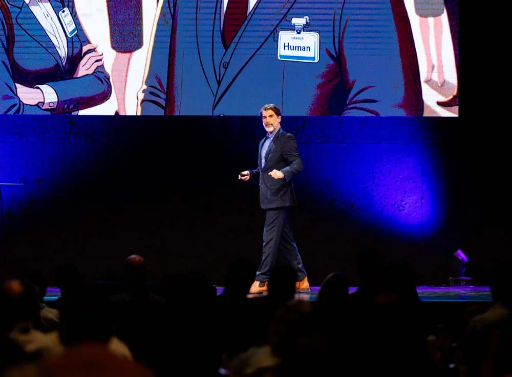 Caelan Huntress speaking